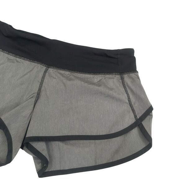 Lululemon Womens Speed Up Shortd 2.5” Lined Shorts Size 6 Gray/Black - Picture 3 of 9